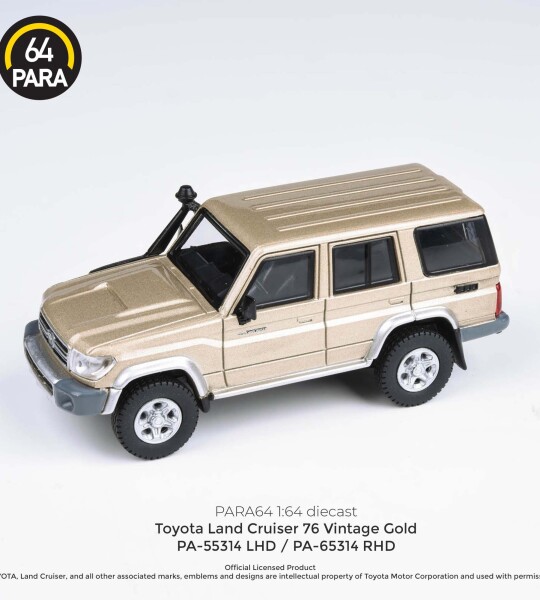 MODELO ESCALA 1:64 Toyota Land Cruiser LC76 – Vintage Gold - PARA64