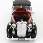 MODELO 1950 Mercedes Benz 170S Cabriolet Burdeos y Negro 1/18 Coche Modelo Fundido a Presión de Signature Models