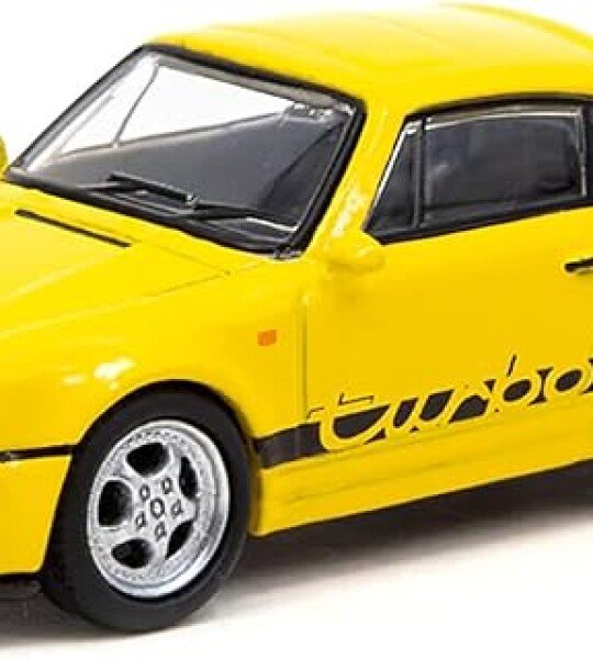 MODELO ESCALA 1/64 Schuco X Tarmac Works 1/64 Porsche 911 RSR 3.8 Yellow - COLLAB64