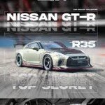 MODELO ESCALA 1:64 NISSAN GT-R (R35) “TOP SECRET” – Grey – IN64-R35TS-MDX24 SKYLINE - SKYLINE ULTRA SECRETO
