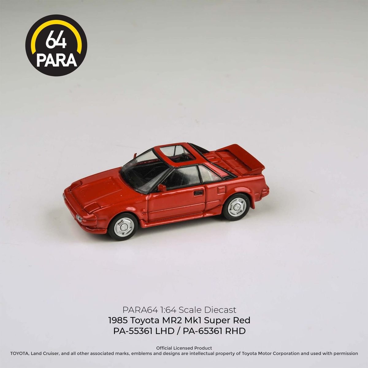 MODELO ESCALA 1:64 1985 Toyota MR2 Mk1 – Super Red – PARA64 JAPAN