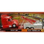 New Ray 1:32 Peterbilt 379 Tow Truck & Tractor Set (Red- Black) – Long Haul Truckers - GRUA Y CABEZAL