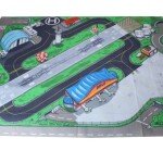 Alfombra de juego grande con diseño de aeropuerto (fieltro) – 41 1/4 x 31 1/2 pulgadas (**) para aviones a escala