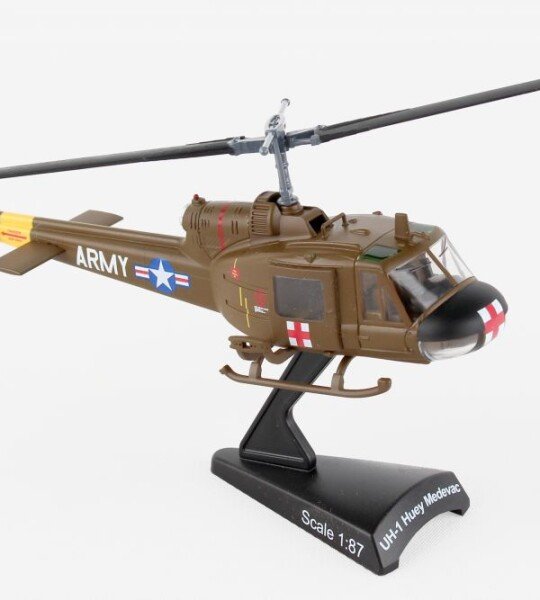 HELICOPTERO A ESCALA POSTAGE STAMP UH-1 US ARMY HUEY MEDEVAC 1/87