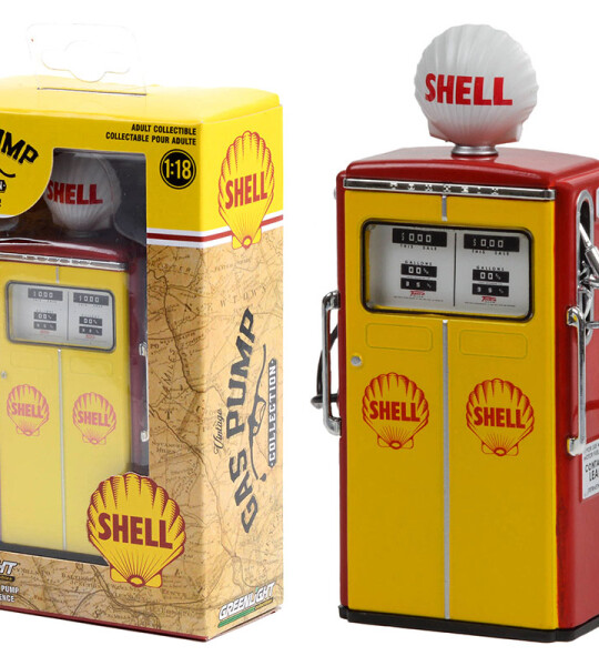 Greenlight 1:18 1954 Tokheim 350 Twin Gas Pump Shell Oil – Vintage Gas Pump Collection Series 12 - BOMBA COMBUSTIBLE
