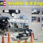 MODELO ESCALA 1/4 DE MOTOR V-8 VISIBLE DE REVELL GERMANY