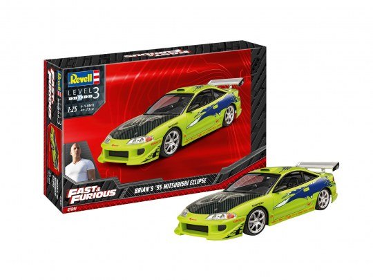 MODELO PARA ARMAR A ESCALA 1/25 Fast & Furious Brian's 1995 Mitsubishi Eclipse Car