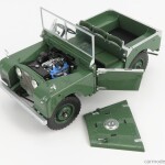MODELO ESCALA 1/18 DE Land Rover 1949 Green with Brown Canopy 1/18 Diecast Model Car by Minichamps