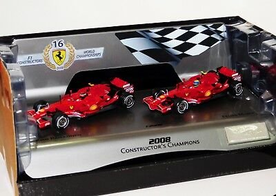 MODELO ESCALA 1/43 SET FERRARI FORMULA 1  HOT WHEELS ELITE CON LICENCIA DE FABRICA