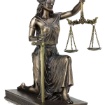 KNEELING LADY JUSTICE WITH SCALES AND SWORD- DAMA JUSTICIA CON ESCALA Y ESPADA