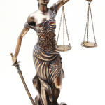 Lady of Justice 12"- Bronzed Resin -  DAMA DE LA JUSTICIA CON ESCALA EN BRONCE SOLICO Y RESINA