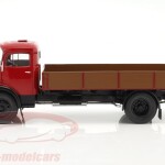 MODELO ESCALA 1/18Mercedes-Benz L911 Flatbed Truck with Cover ruby red Schuco - CAMION METALICO MADE IN GERMANY
