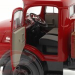 MODELO ESCALA 1/18Mercedes-Benz L911 Flatbed Truck with Cover ruby red Schuco - CAMION METALICO MADE IN GERMANY