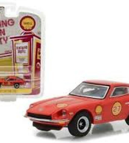 GREENLIGHT 41040 E 1971 DATSUN 240Z SHELL OIL #27 1/64 DIECAST MODEL CAR RED