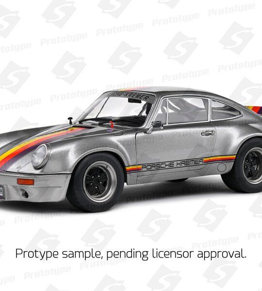 Solido 1:18 1973 Porsche 911 RSR – Kremer Design – Silver with Multi-color Stripes