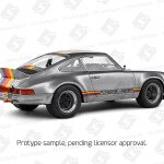 Solido 1:18 1973 Porsche 911 RSR – Kremer Design – Silver with Multi-color Stripes