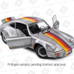 Solido 1:18 1973 Porsche 911 RSR – Kremer Design – Silver with Multi-color Stripes