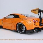 MODELO ESCALA 1:18 Nissan Skyline GT-R R35 LBWK Liberty Walk Orange
