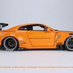 MODELO ESCALA 1:18 Nissan Skyline GT-R R35 LBWK Liberty Walk Orange