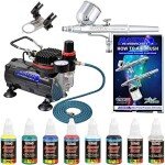 KIT DE COMPRESOR Y AEROGRAFO MASTER AIRBRUSH DOBLE ACCION PARA MODELISMO