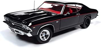 MODELO ESCALA 1/18 1969 Chevy Chevelle SS396 (MCACN) Tuxedo Black