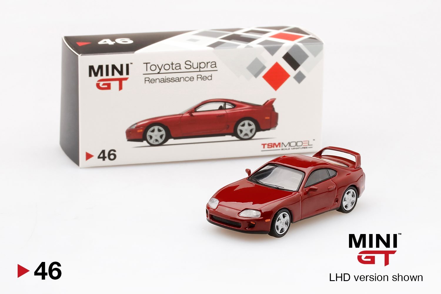 MODELO ESCALA 1/64 TOYOTA SUPRA RENAISSANCE RED TSM MODEL - JZA80