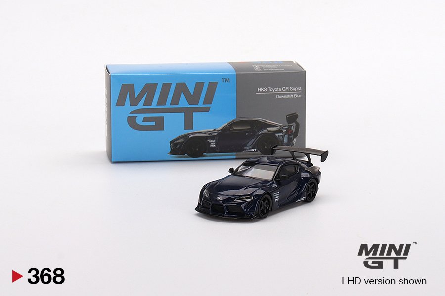 MODELO ESCALA 1/64 Mini GT Toyota GR Supra (A90) (Downshift Blue) HKS – MiJo Exclusives