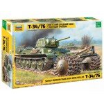 MODELO ESCALA 1/35 T-34/76 Soviet Medium Tank with Mine Roller