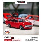 MODELO A ESCALA 1/64 DATSUN BLUEBIRD 510 WAGON RED WITH BIKE AND RACK GLOBAL 64 BY TARMAC WORKS