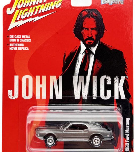 Johnny Lightning 1:64 1969 Ford Mustang Mach 1 John Wick – Pop Culture 2024 - HITMAN GRAY